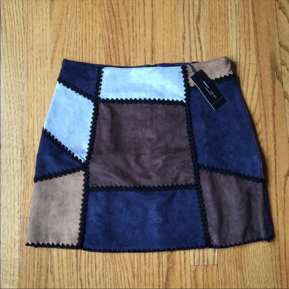 Suede patchwork skirt Medium